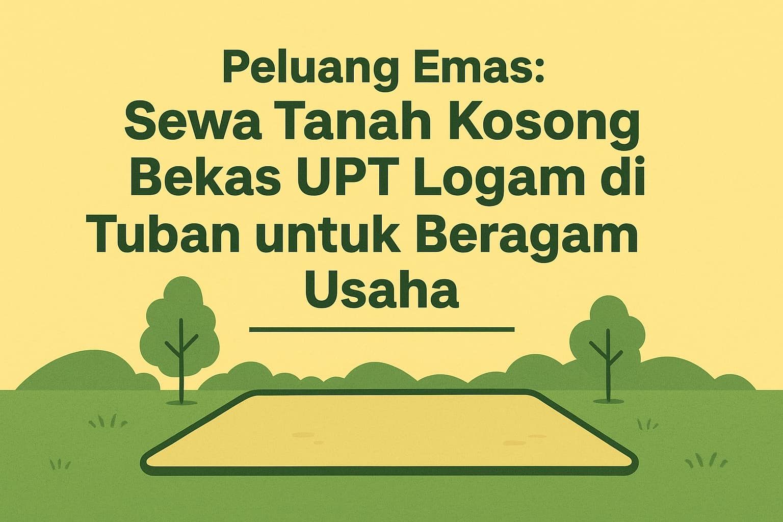 Peluang Emas: Sewa Tanah Kosong Bekas UPT Logam di Tuban untuk Beragam Usaha