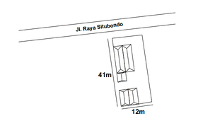 Denah Sewa Aset Perkantoran EX UPT Jurang Sapi, Kab. Bondowoso - Jl. Raya Situbondo No.6,