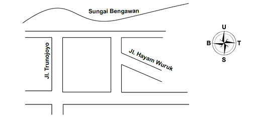 Denah Sewa Aset Penginapan Gedung Pertemuan dan 4 Rumah Dinas, Kab. Bojonegoro - Jl. Trunojoyo No. 32, 32A, 32B & 36