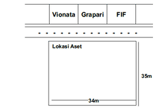 Denah Sewa Aset Tanah Kosong Taman, Kab. Banyuwangi - Jl. Wahid Hasyim