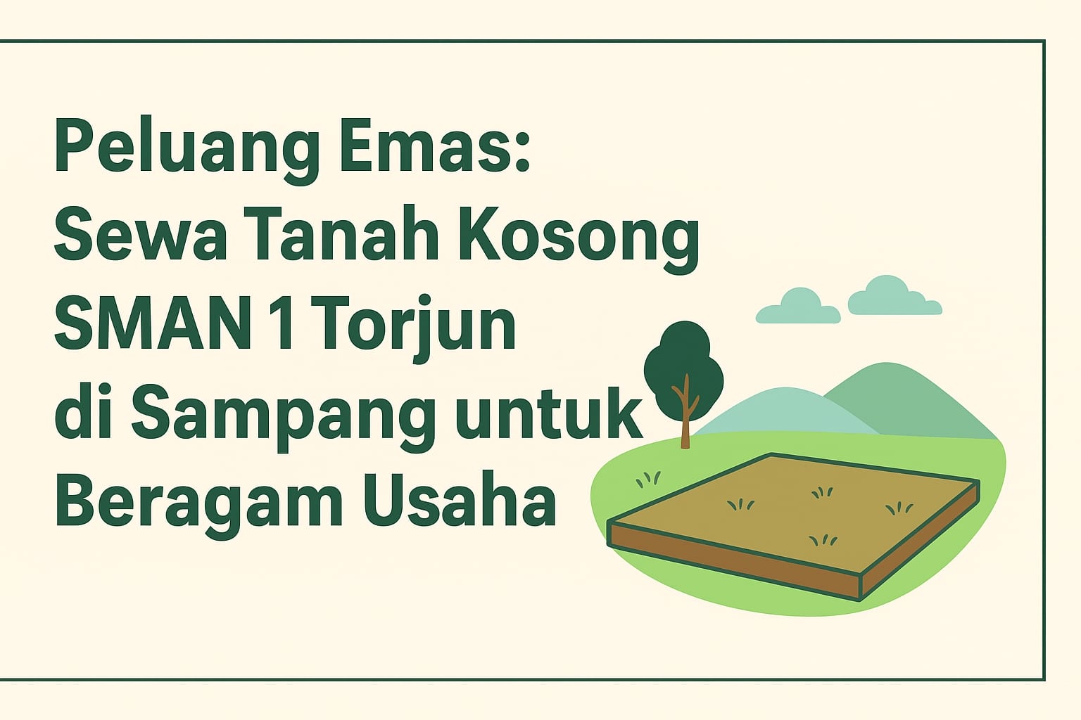 Peluang Emas: Sewa Tanah Kosong SMAN 1 Torjun di Sampang untuk Beragam Usaha
